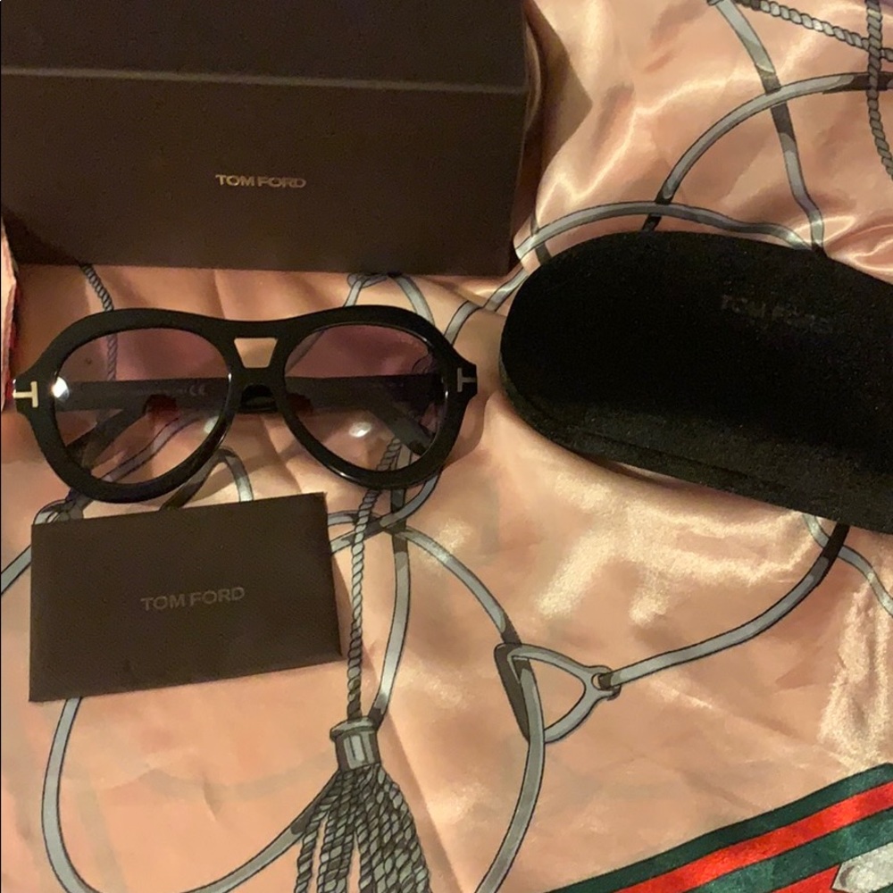 TomFord sunglasses gradient lenses aviators
